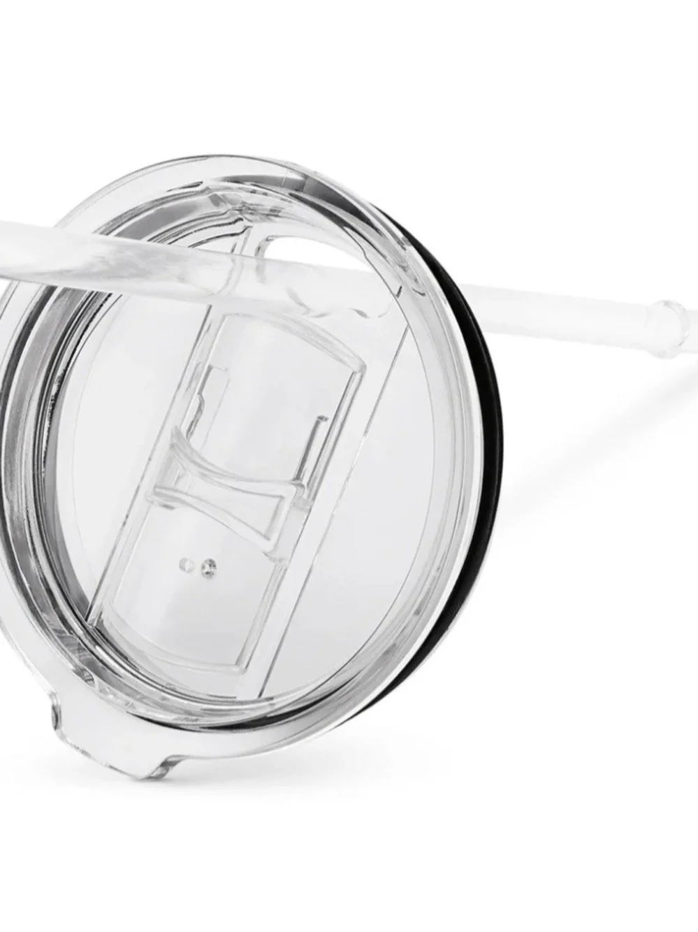 Stainless Steel Silver Travel Tumbler with Clear Lid